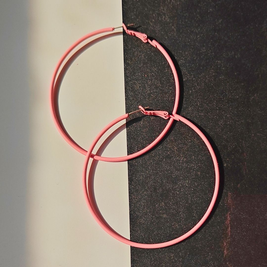Sleek baby pink hoops
