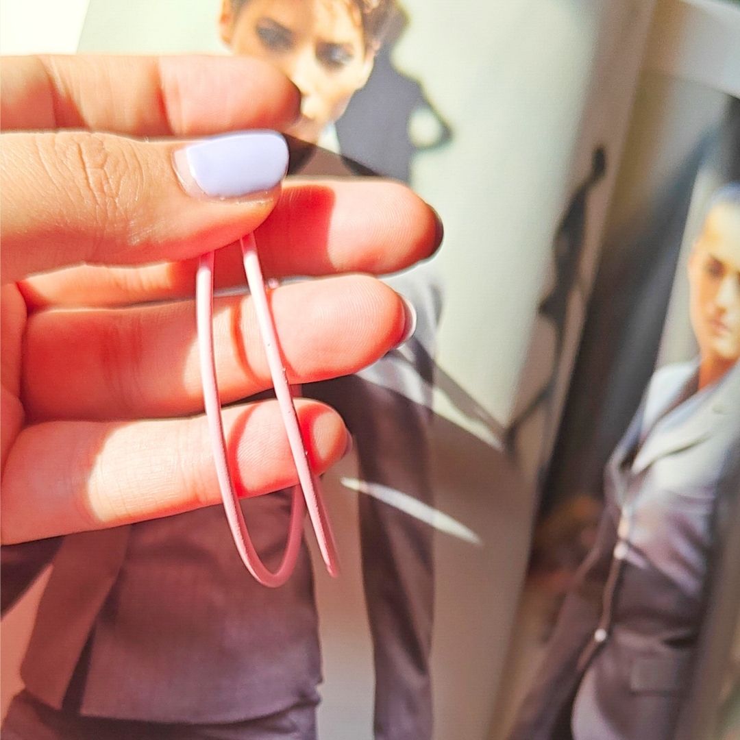 Sleek baby pink hoops