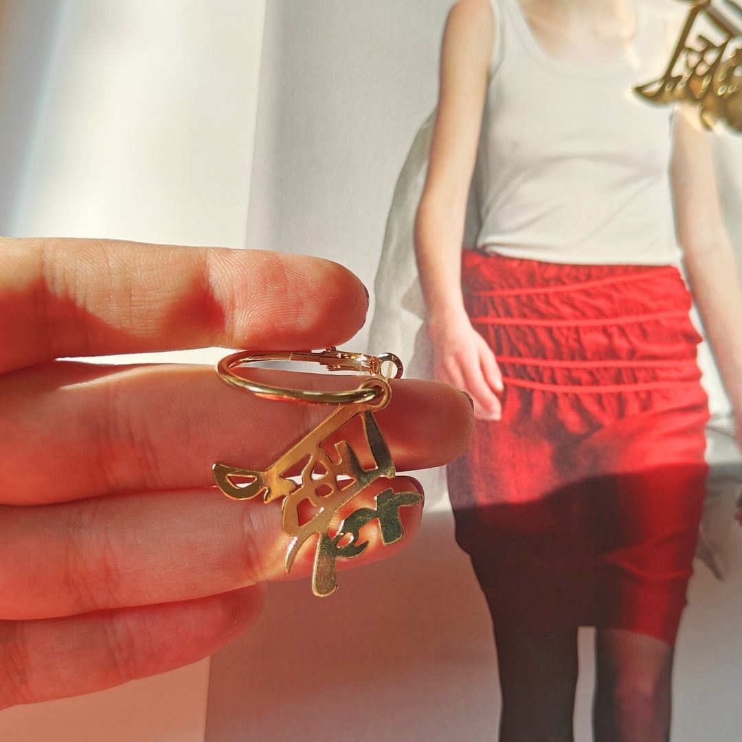 Yakuza hoop earrings/pendant