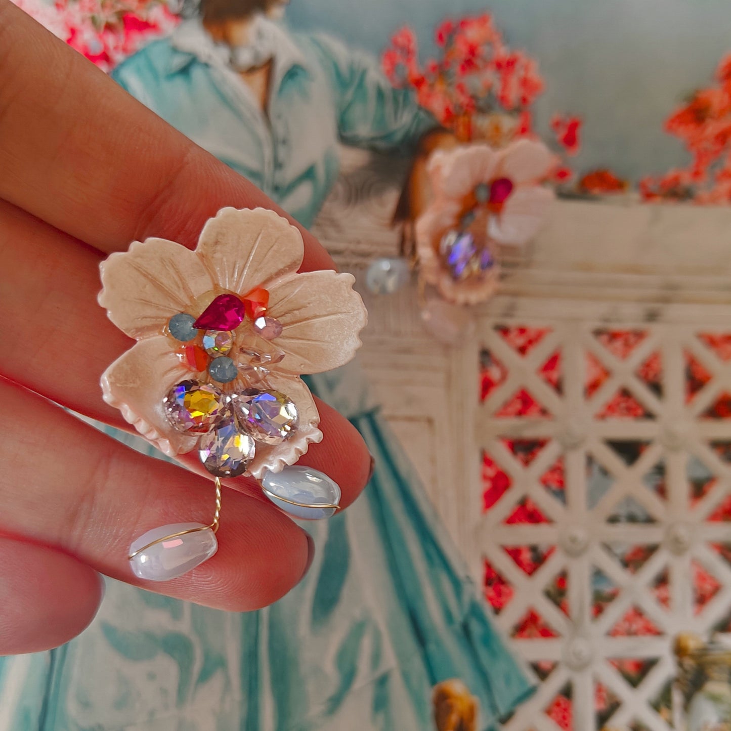 Garden of eden edit - peach studs