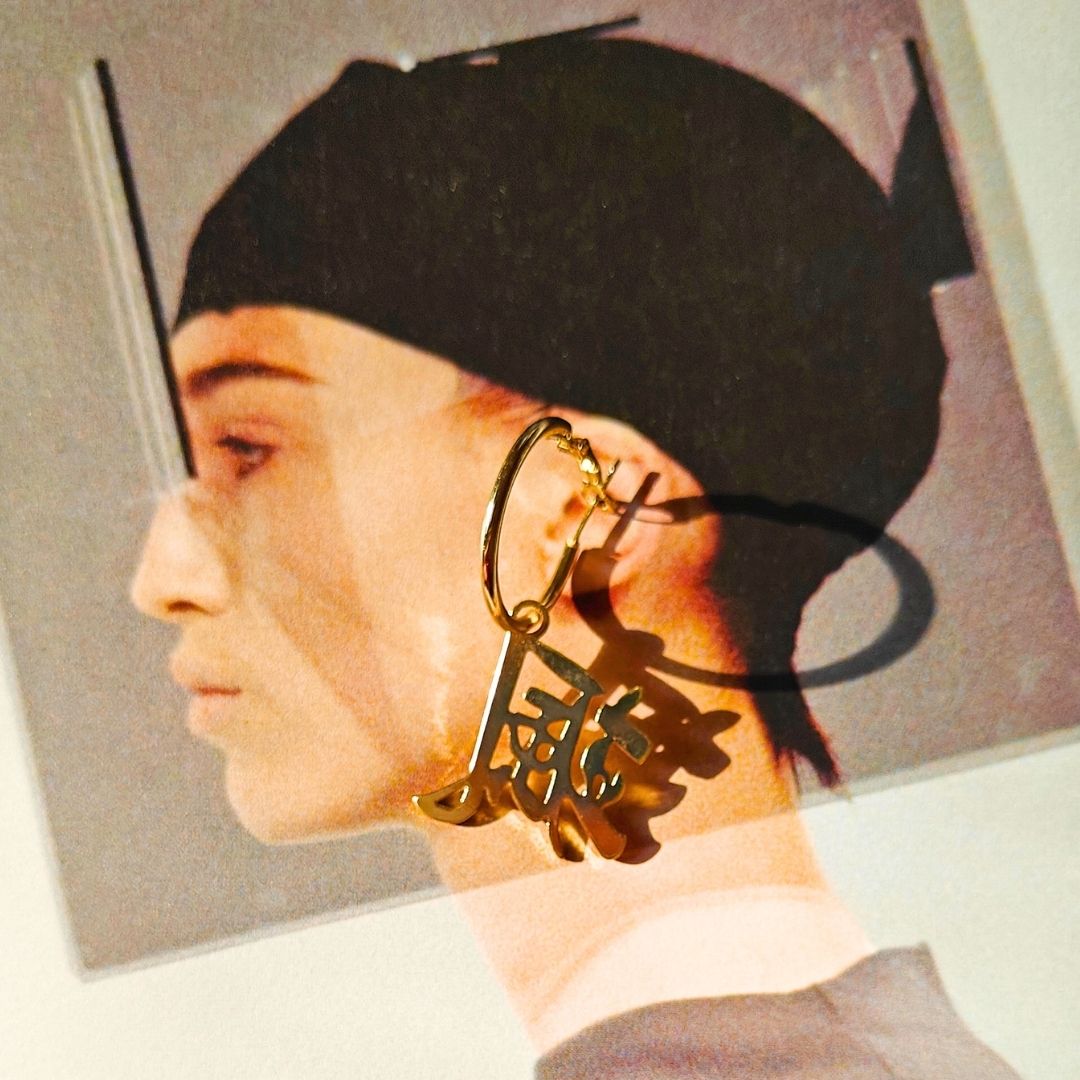 Yakuza hoop earrings/pendant