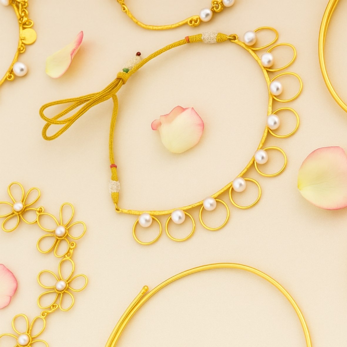 Circle of Pearls Necklace Set