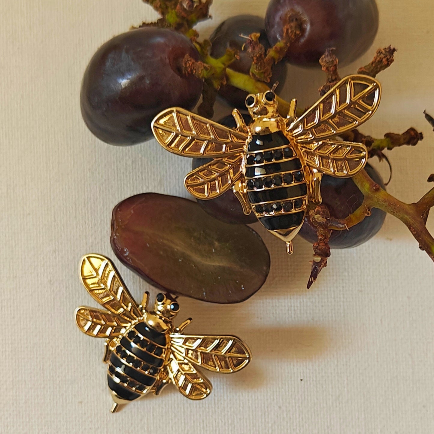 Honeybee on a runway statement studs
