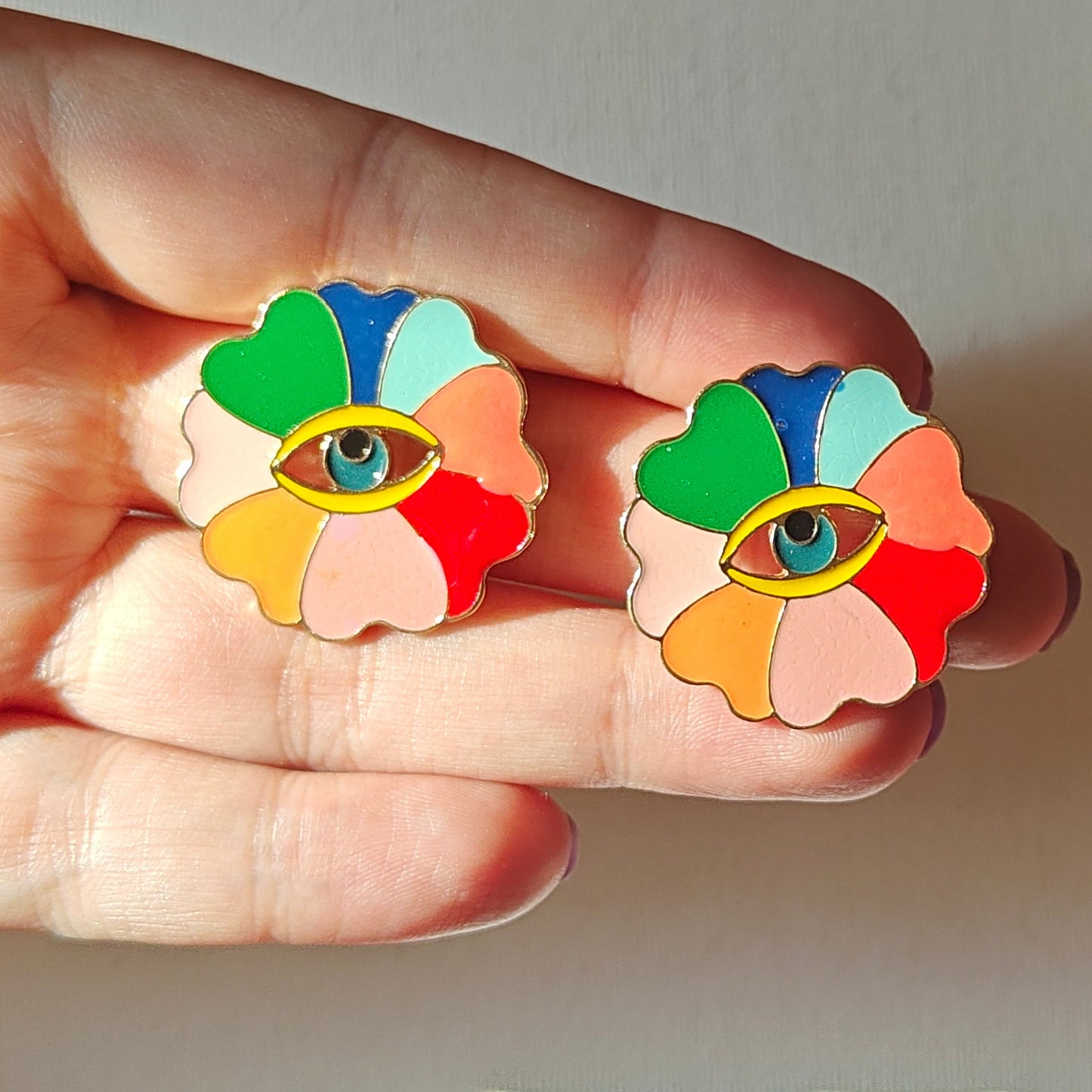 Eyes on you statement studs