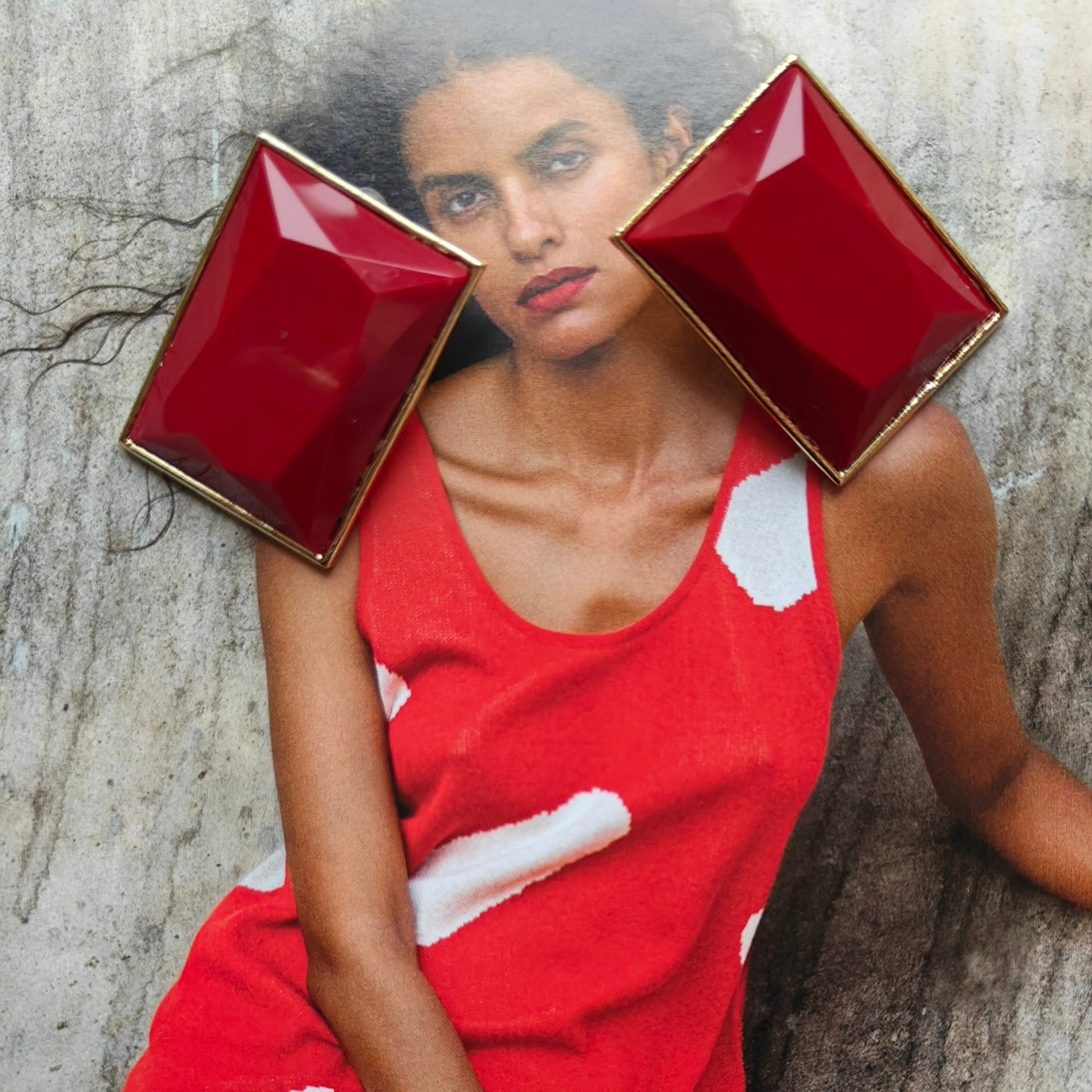 The Heart of Stone Earrings Edit: Red Showstopper Studs