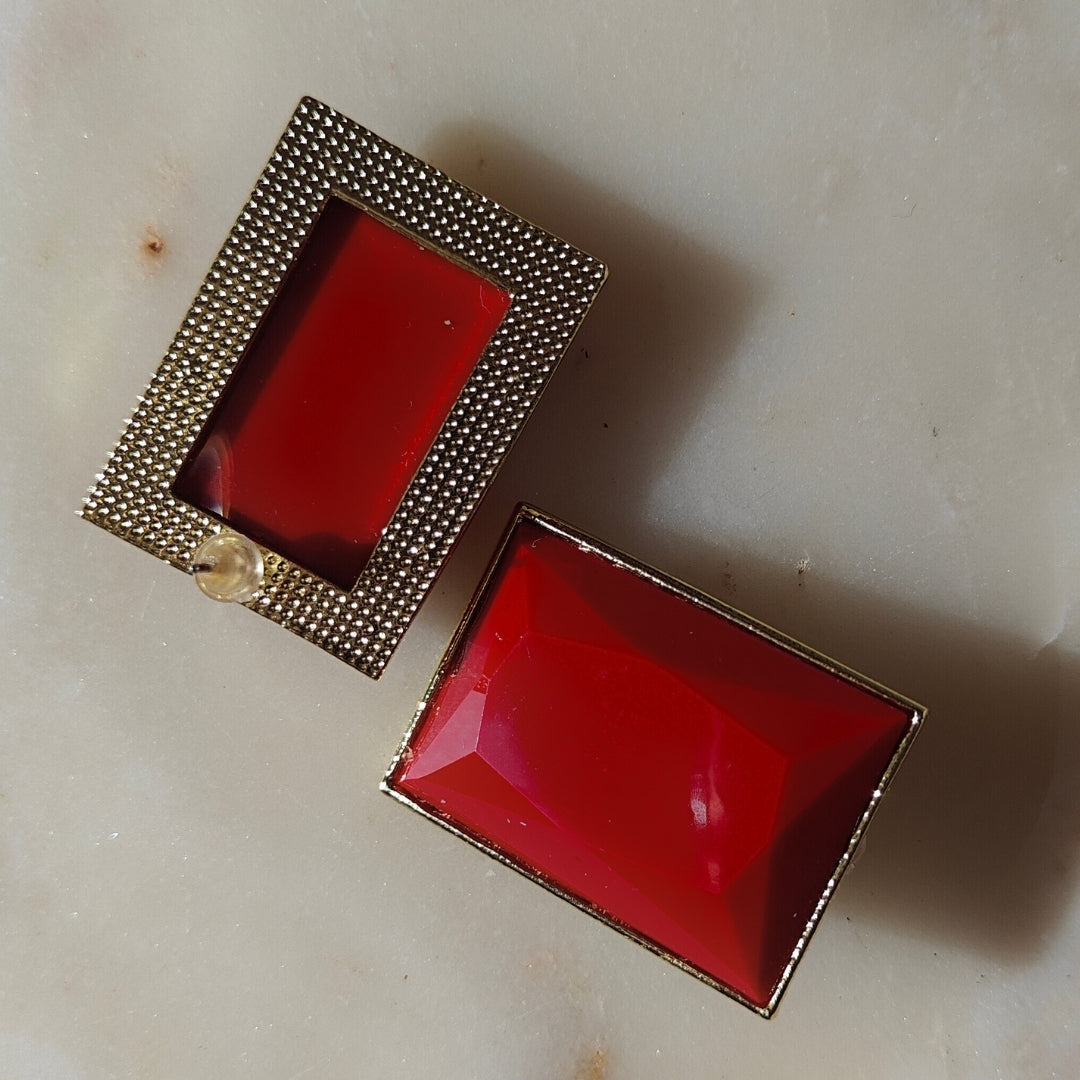 The Heart of Stone Earrings Edit: Red Showstopper Studs