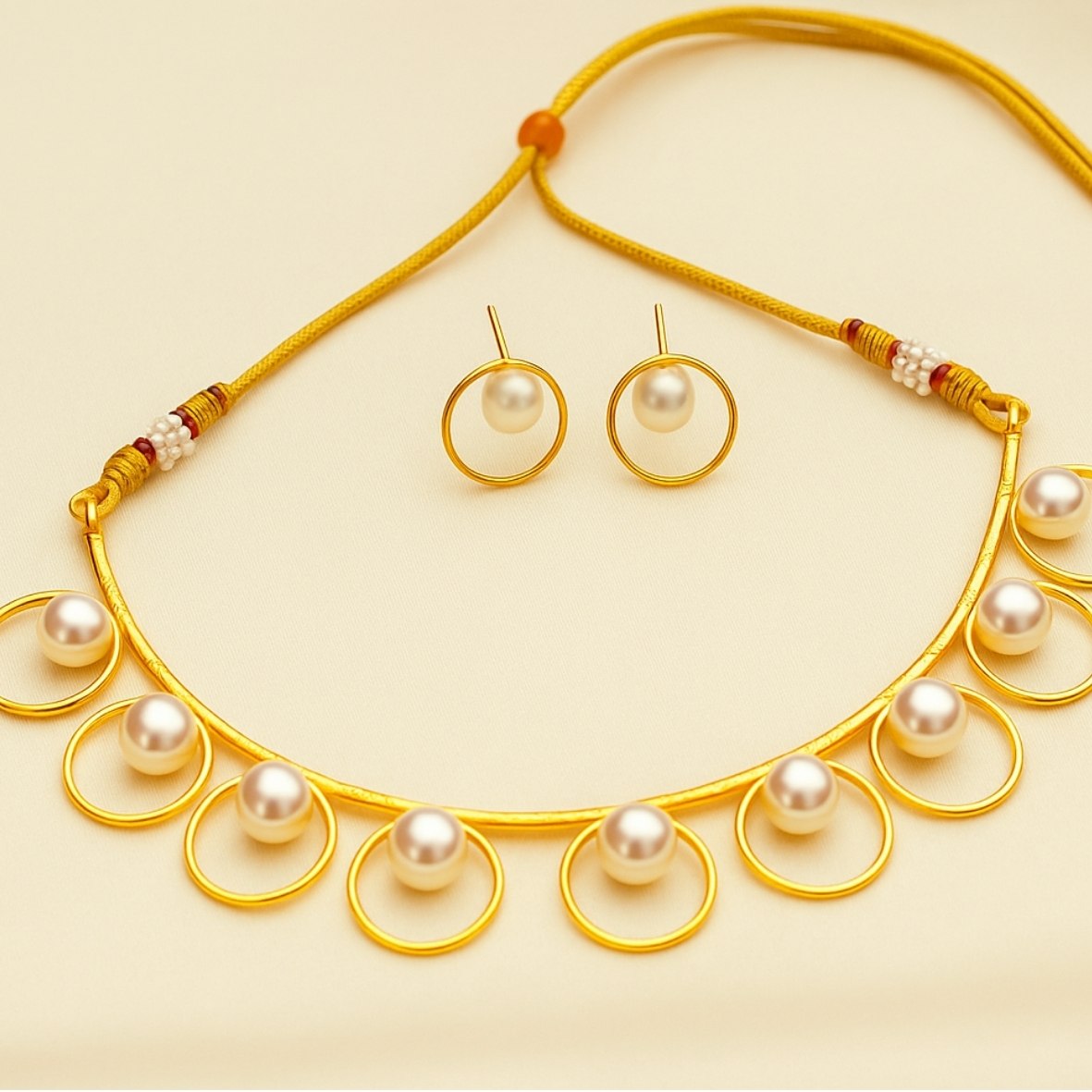 Circle of Pearls Necklace Set