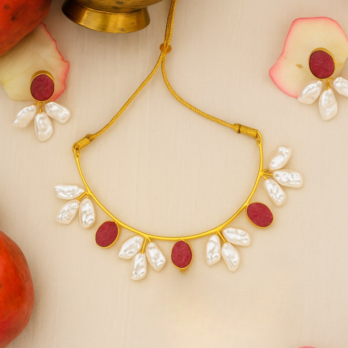 Pearl Orchard Necklace Set
