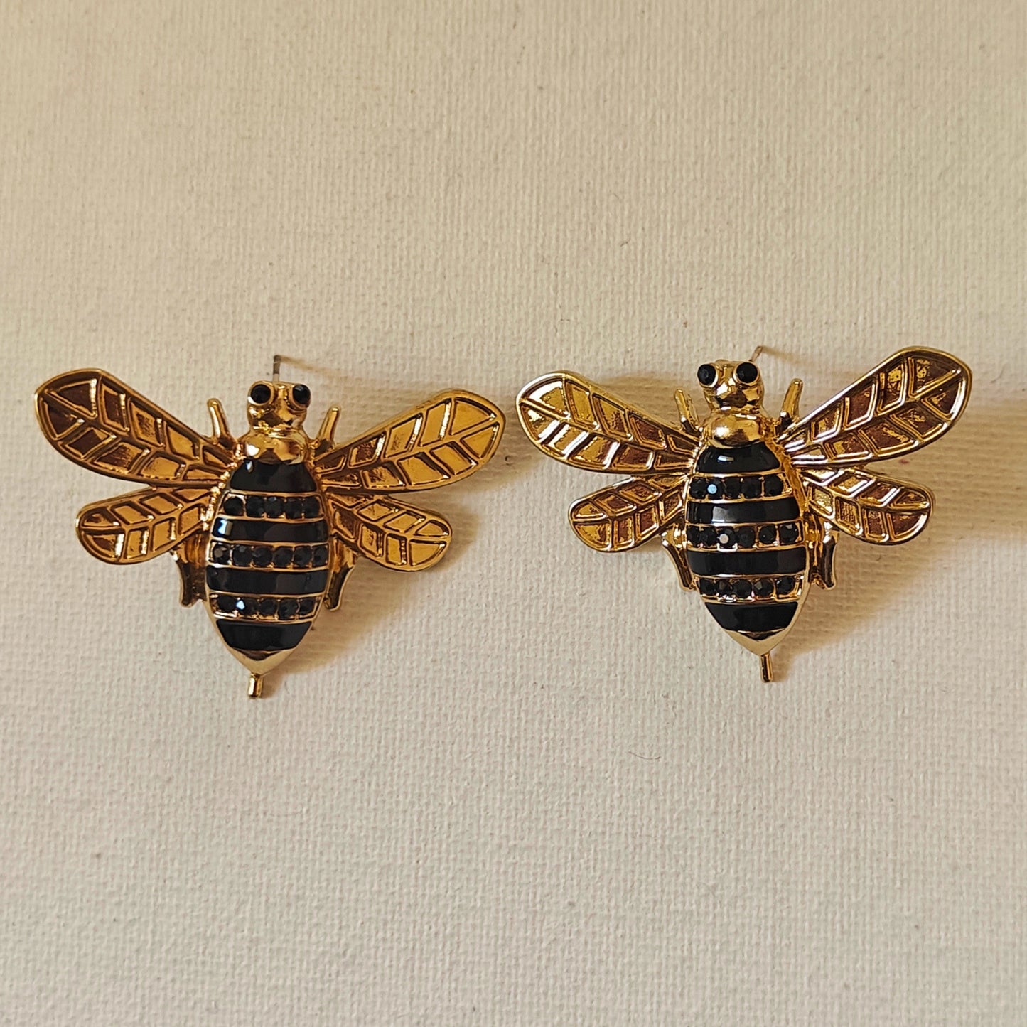 Honeybee on a runway statement studs