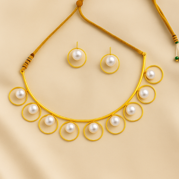 Circle of Pearls Necklace Set