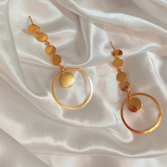 Brass melancholy statement earrings