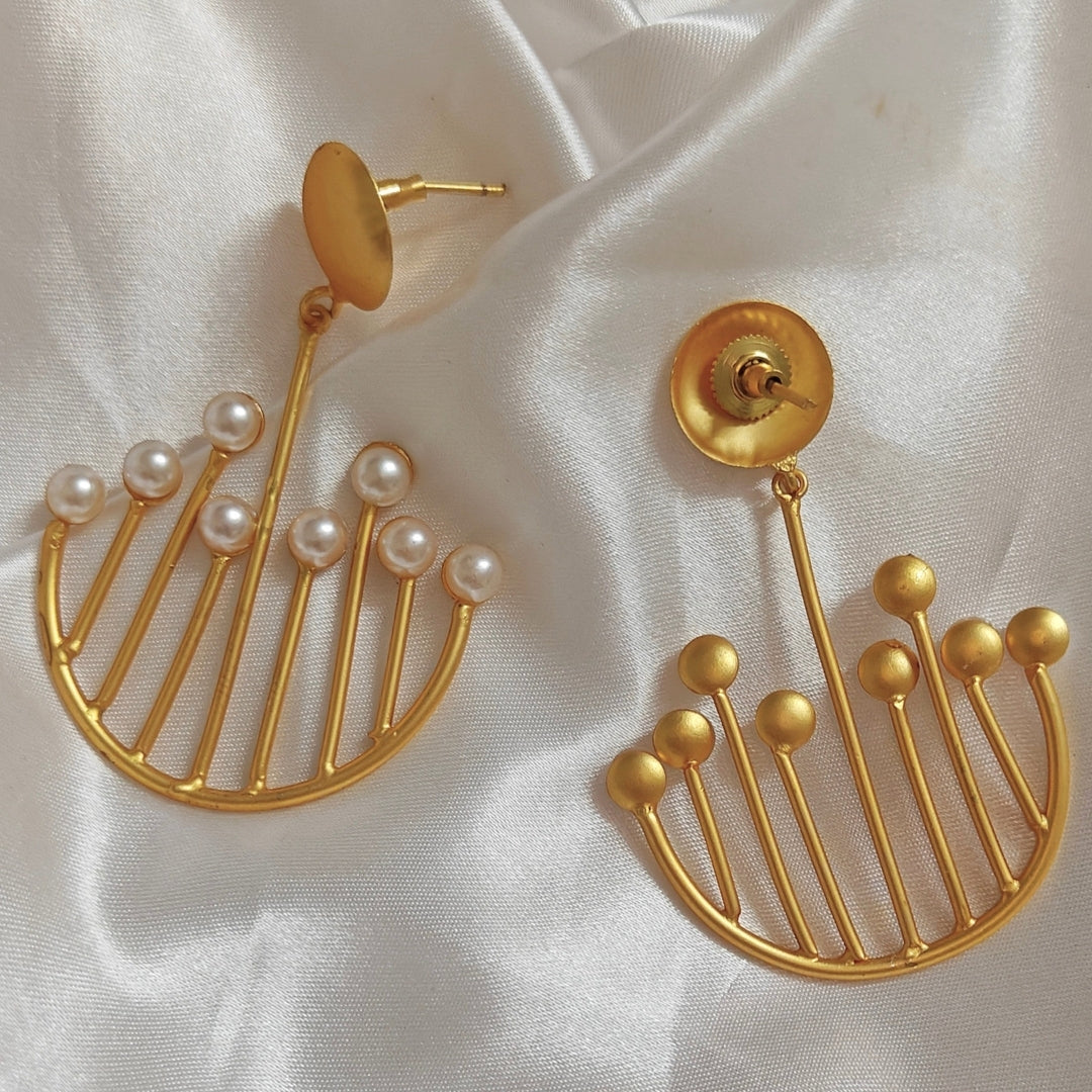 Sea urchin symmetry statement earrings